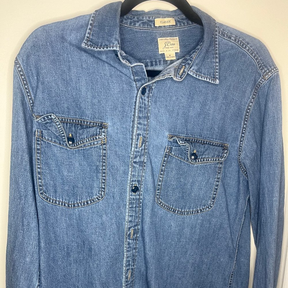 J. Crew classic denim button-down shirt